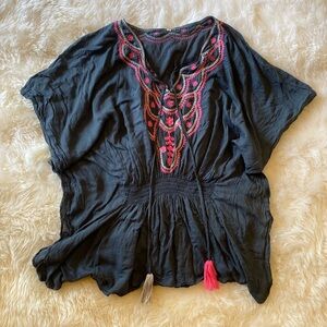 Embroidered beach cover up